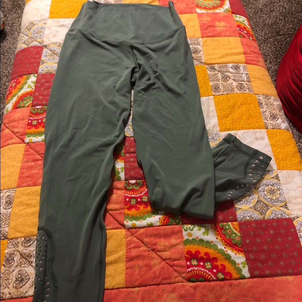 Olive Green Aerie Seamless Leggings